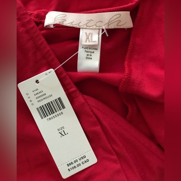 Anthropologie Hutch Womens Red Sleeveless Ruched Mini Asymmetrical Size XL - Picture 11 of 11